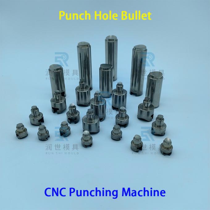 Close-up view of Φ25.4mm punching head showing precision machining